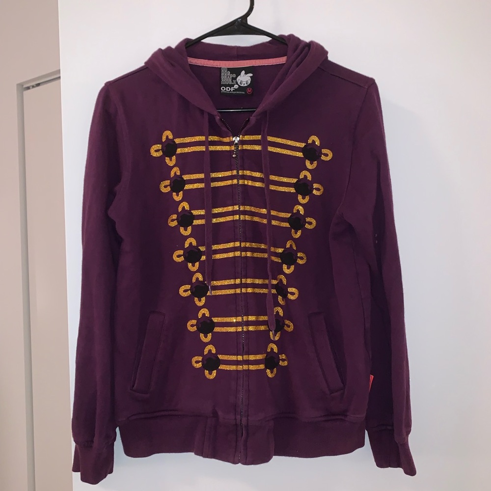 【3 for $10】Hooded zip Jacket in Purple